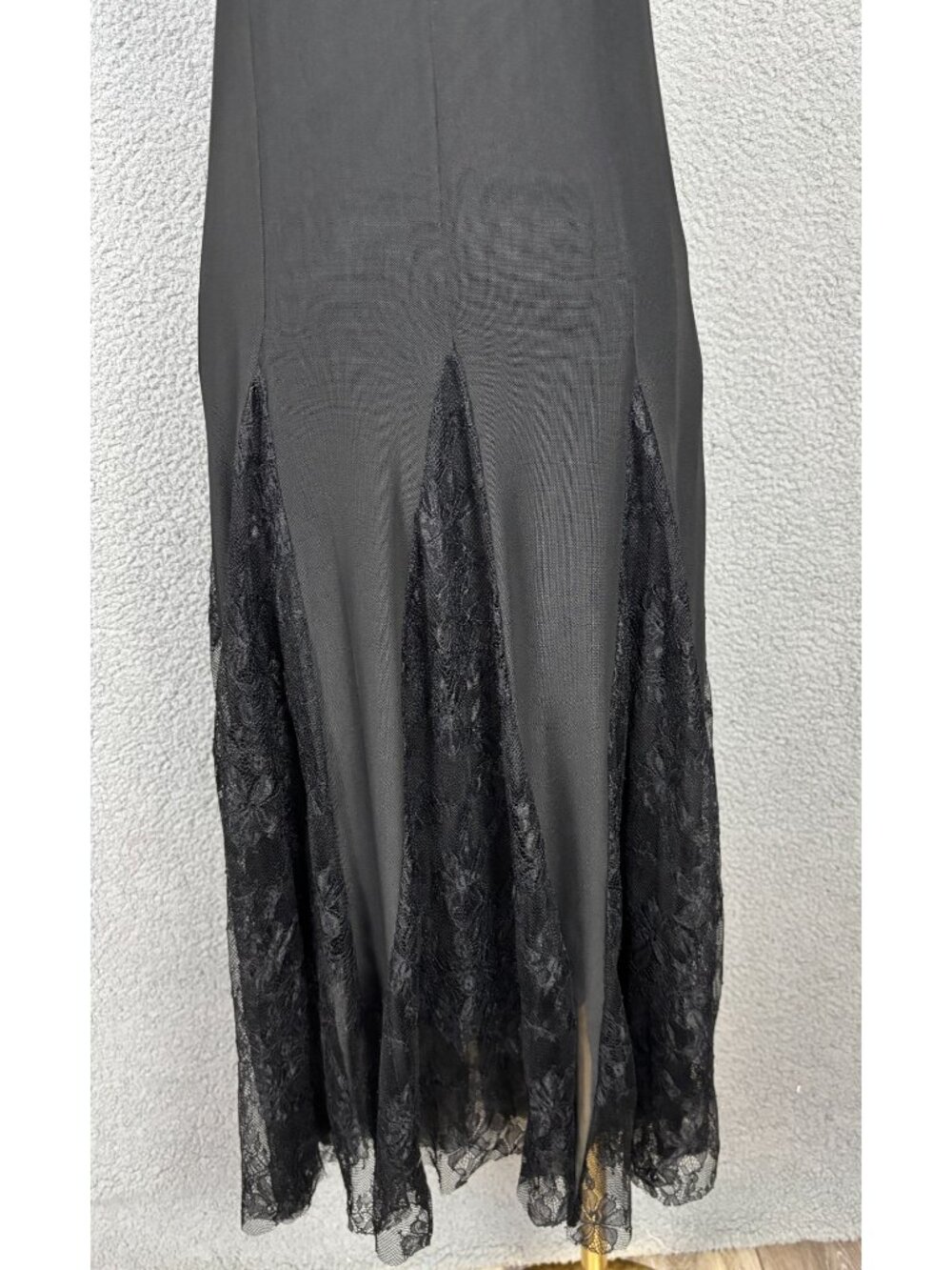 Steve Madden Vita Black Midi Dress With Lace Inserts Lined XS mall New With Tags - Picture 4 of 8